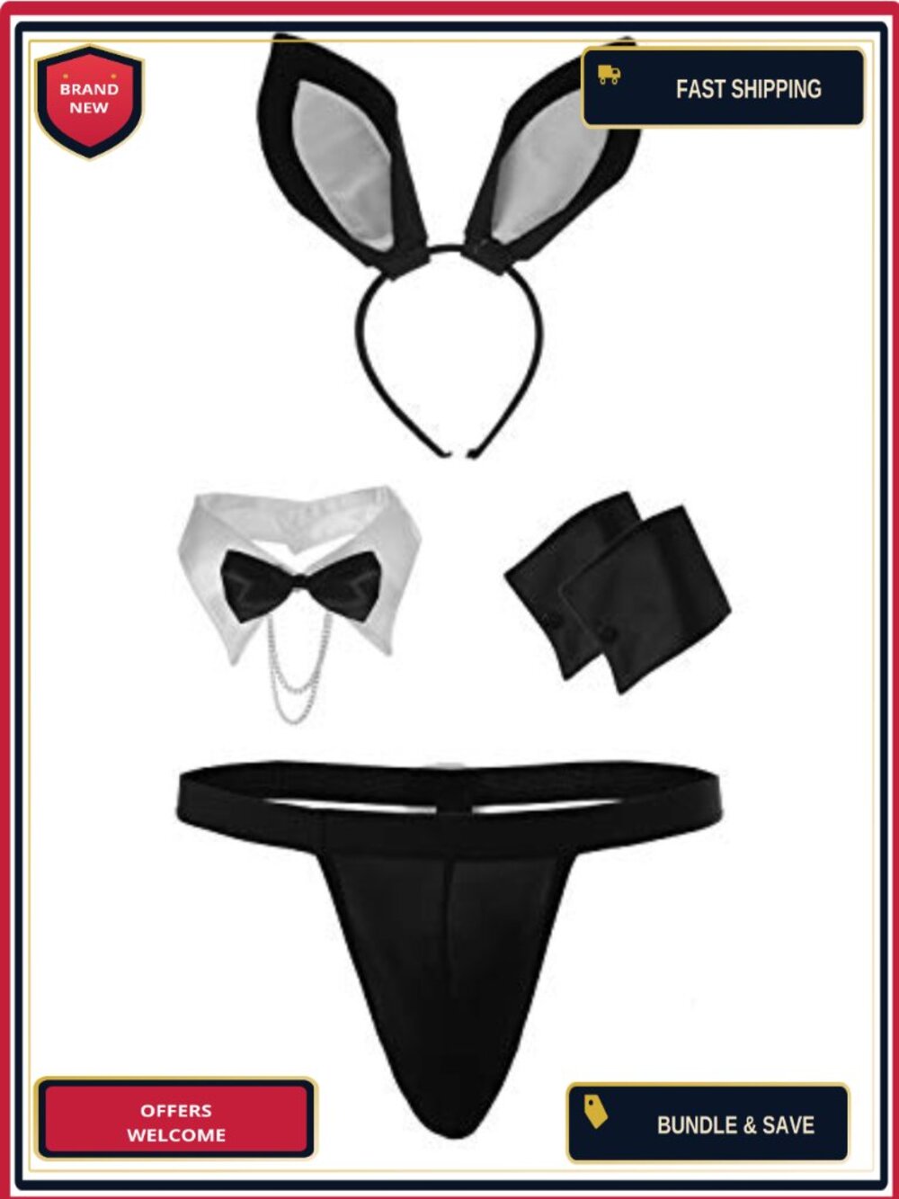 Men's Butler Tuxedo Lingerie Costume Nylon Elastane Waiter Outfit